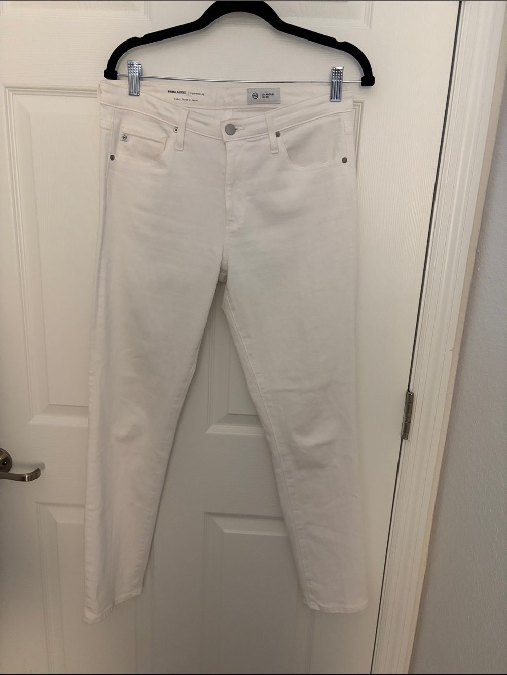 AG Adriano Goldschmeid Women’s White High-Rise Skinny Jeans